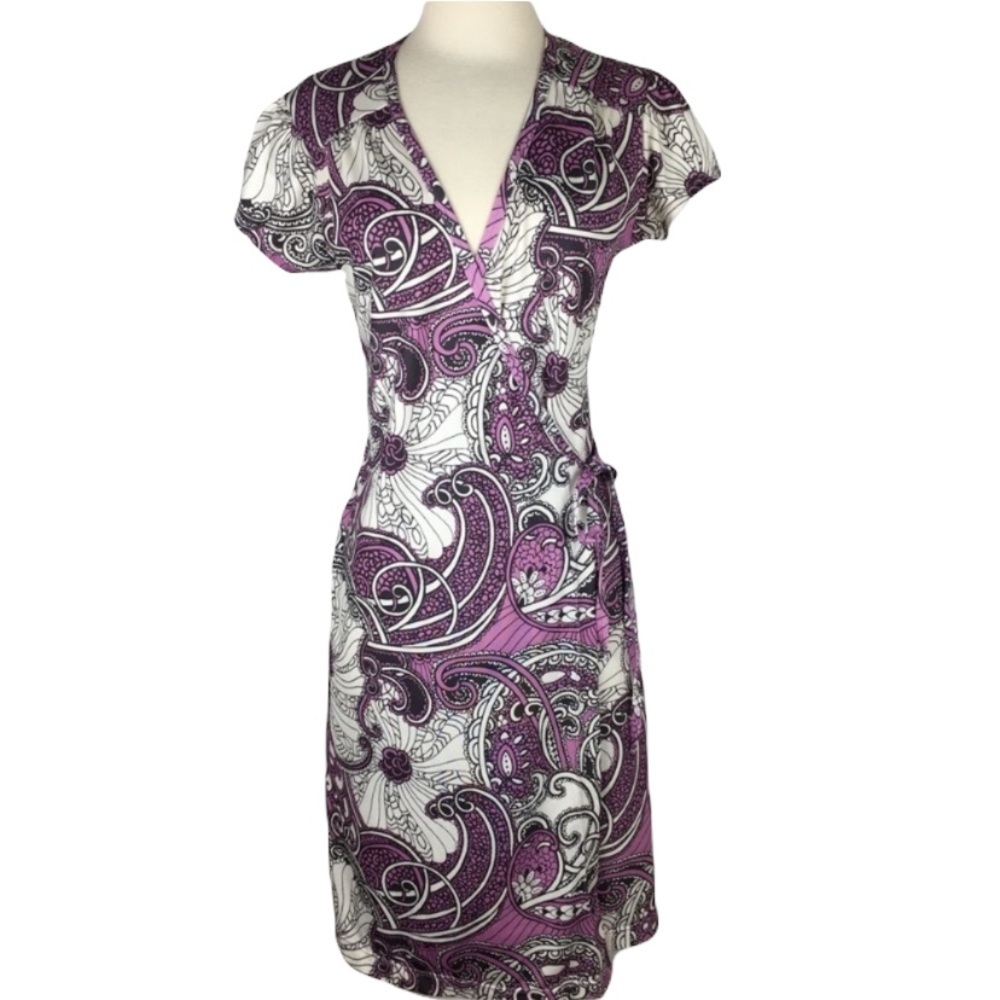 Athleta Paisley Wrap Dress